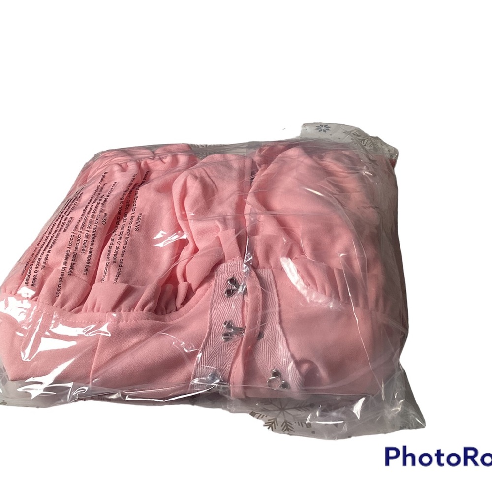 PRETTY LITTLE THING Womens Peasant Top pink Size 4 - Picture 4 of 6